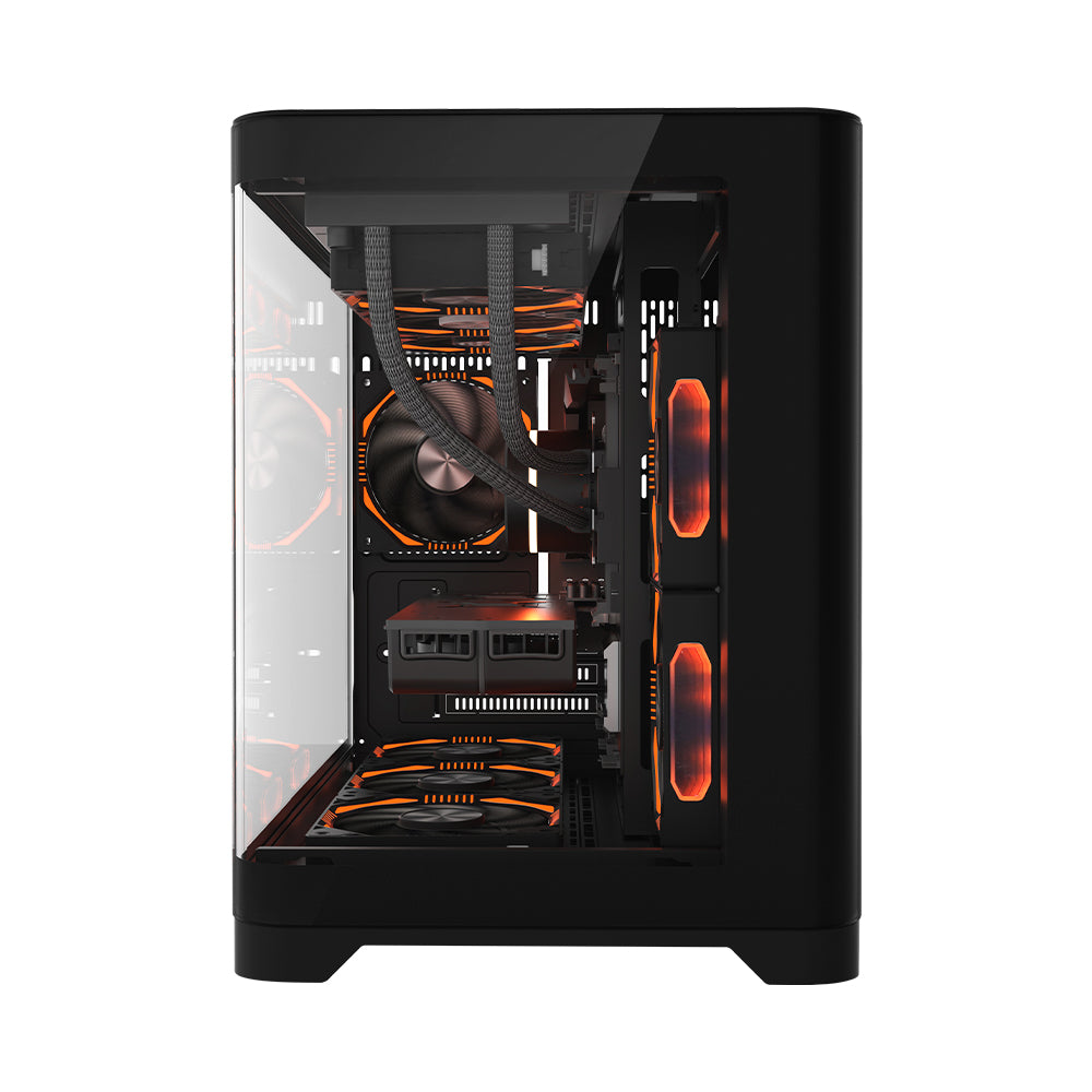 1st player Casing Uview UV6 ARGB Mid-Tower Fish Tank Black 3 Pre Installed Fan 1st player Casing Uview UV6 ARGB Mid-Tower Fish Tank Black 3 Pre Installed Fan